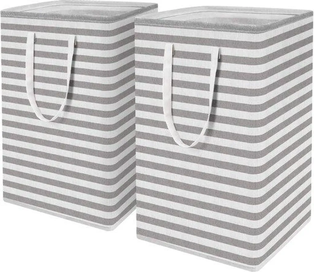 Bac de rangement étanche 75L et corbeille à linge pliable haute 62 cm