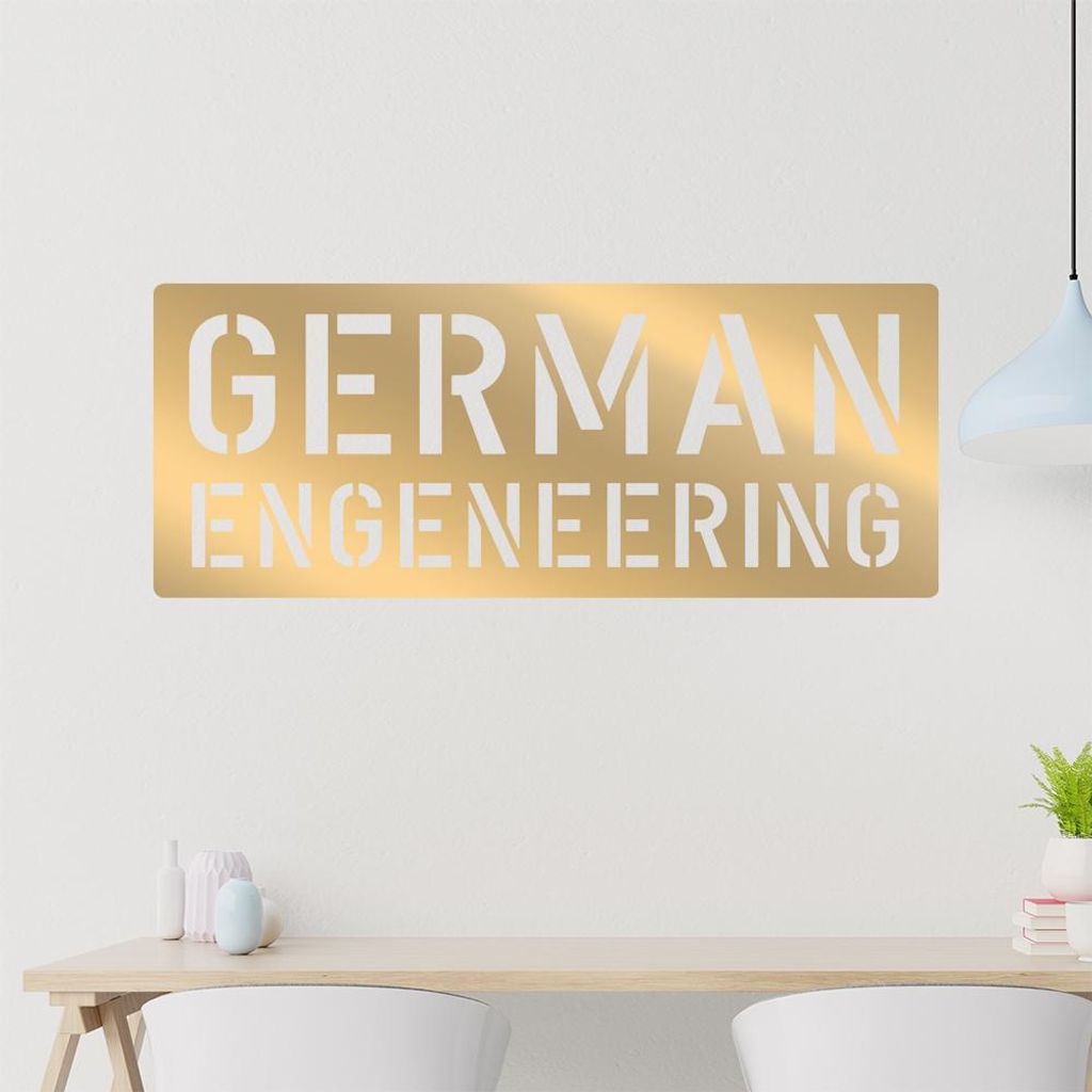German Engeneering Wandtattoo in 6 Größen - Wandaufkleber Wall Sticker - Dekoration, Küche, Wohnzimmer, Schlafzimmer, Badezimmer