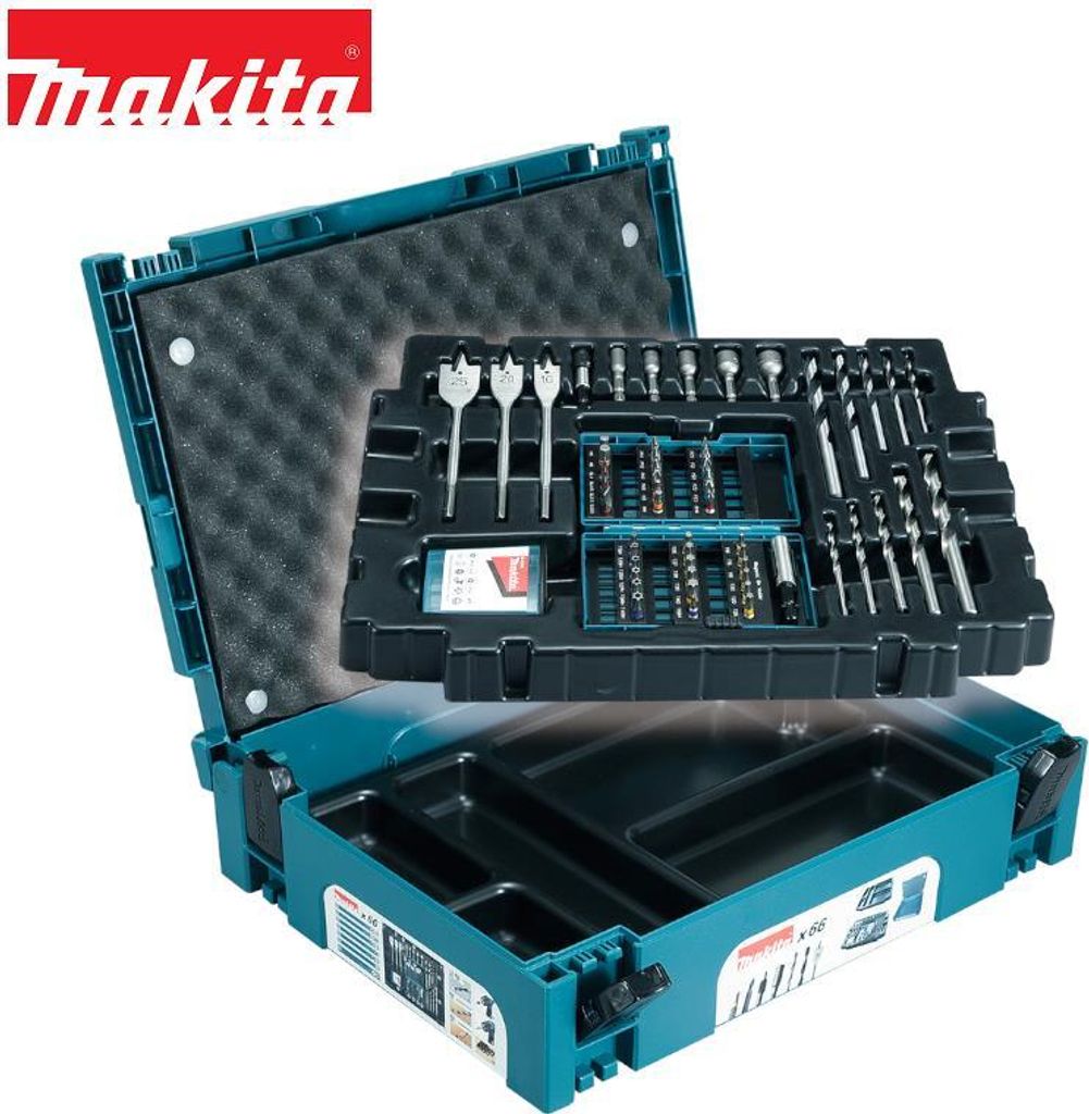 Makita Bohrer-Bit-Set 66-tlg Steckschlüssel Metall Holz Produktbild 9