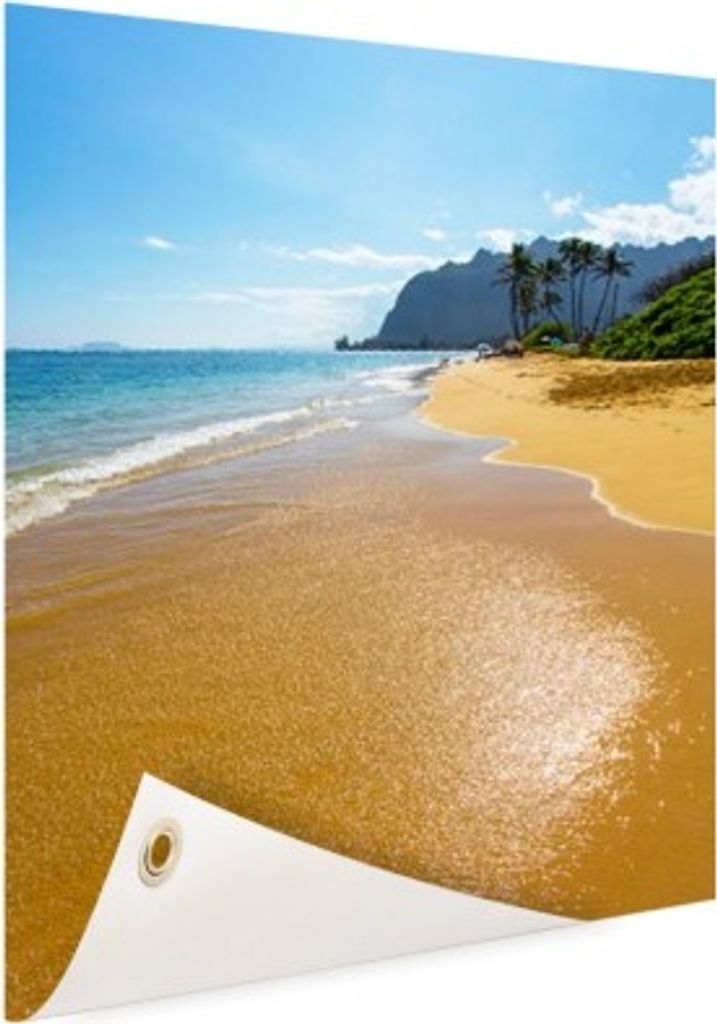 MuchoWow 80x120 cm Outdoor-Poster Gartendeko Sichtschutz Garten Poster für den Garten Kaaawa Beach im Pazifischen Ozean