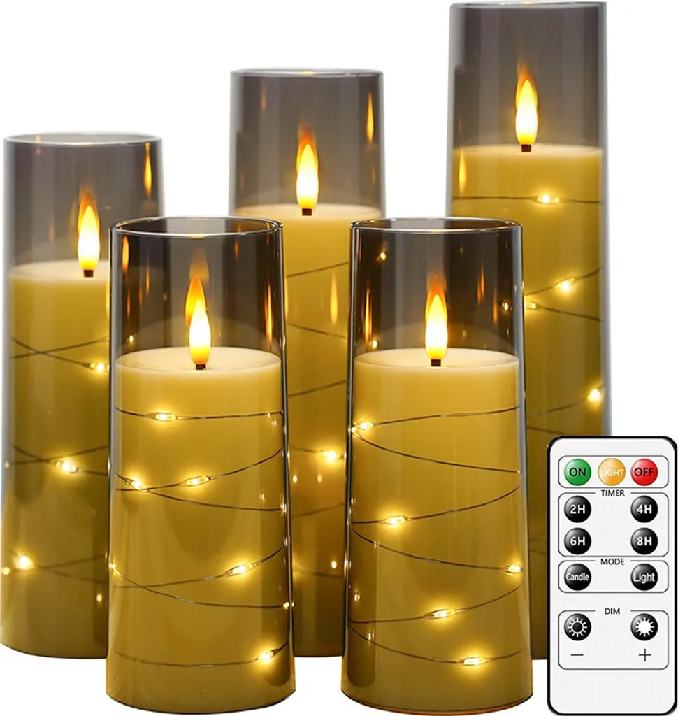 Illuminazione LED d'Atmosfera Set da 5 con Telecomando Wireless