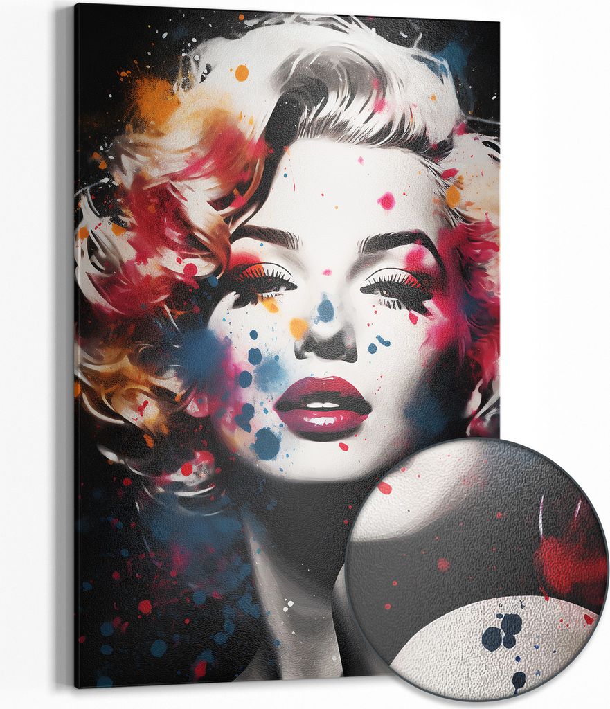 DEQOART Magnettafel Metall 60x90 cm 'Ikonische Farbdynamik' Whiteboard Pinnwand Büro