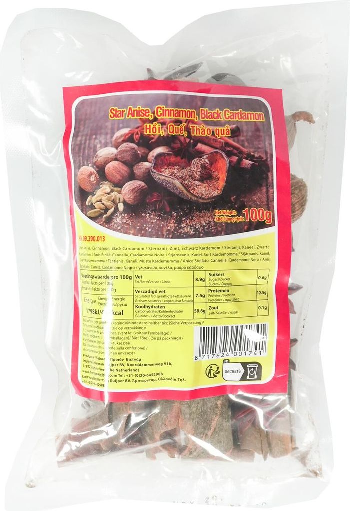 Gewürzmix: Sternanis, Zimt, schwarzer Kardamom (Hoi, Que, Thao Qua) 100g