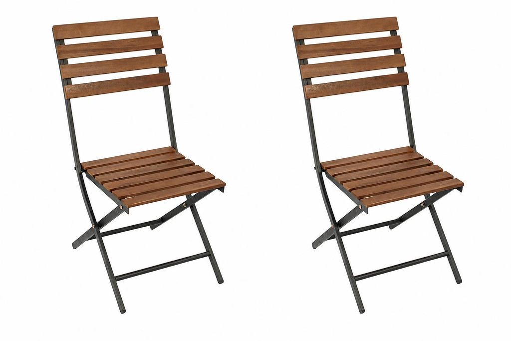 DEGAMO Klappstuhl Gartenstuhl Bistrostuhl LIENZ, 2er Set, Produktbild  KI-generiertes Bild