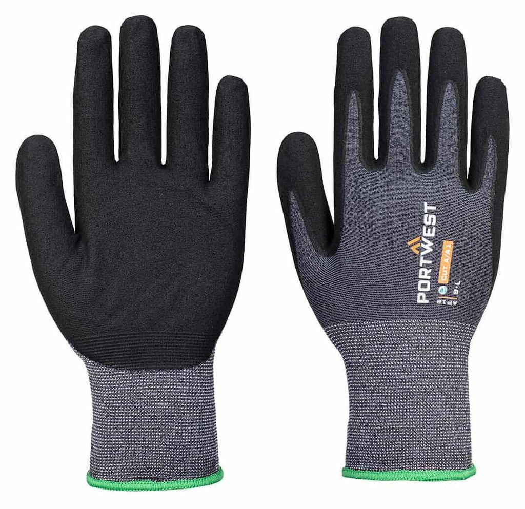 Gant Sg Grip15 Eco Nitril (Packung 12) - XL - Grau/Schwarz - Portwest