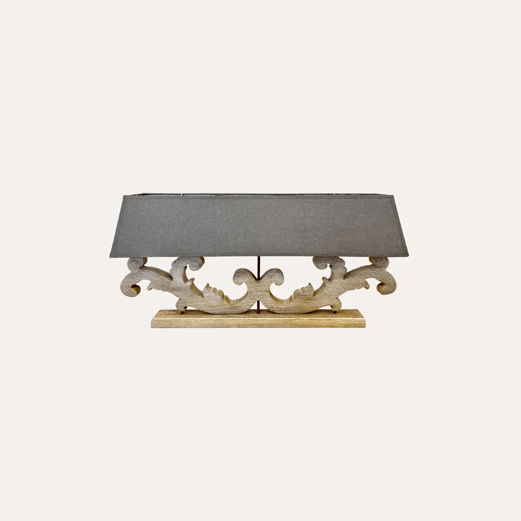 Grande lampe de salon design à 3 feux avec abat-jour rectangulaire chic