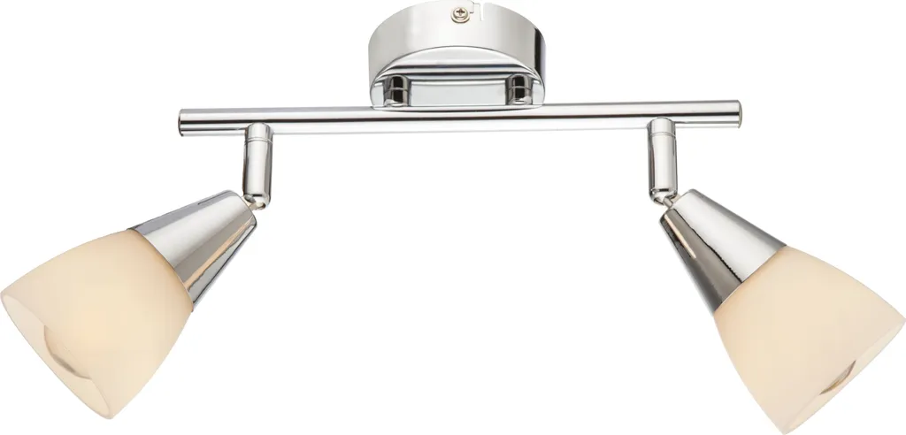 Faretto Orientabile Globo Tadeus 54919-2 | 2 Luci E14 Cromo Lucido