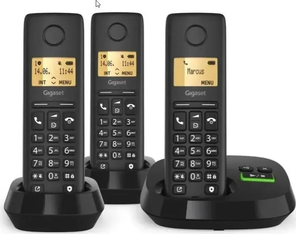 Ne manquez plus aucun appel avec le Gigaset PURE 100 AM Trio Noir