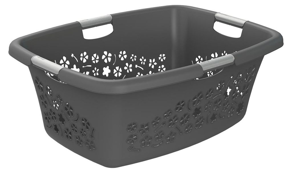 Rotho Wäschekorb 50 L Flowers - Wäschesammler groß - Wäsche Produktbild 