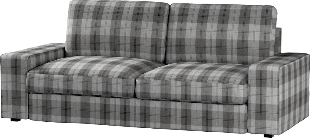Dekoria Bezug für Kivik 3-Sitzer Sofa, grau-anthrazit, Bezug für Sofa Kivik 3-Sitzer
