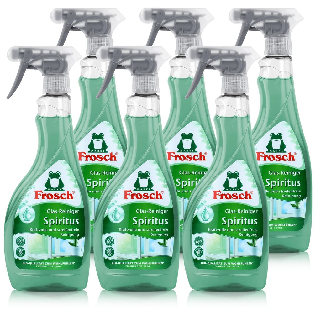 6x Frosch Spiritus Glas-Reiniger Sprühflasche 500 ml