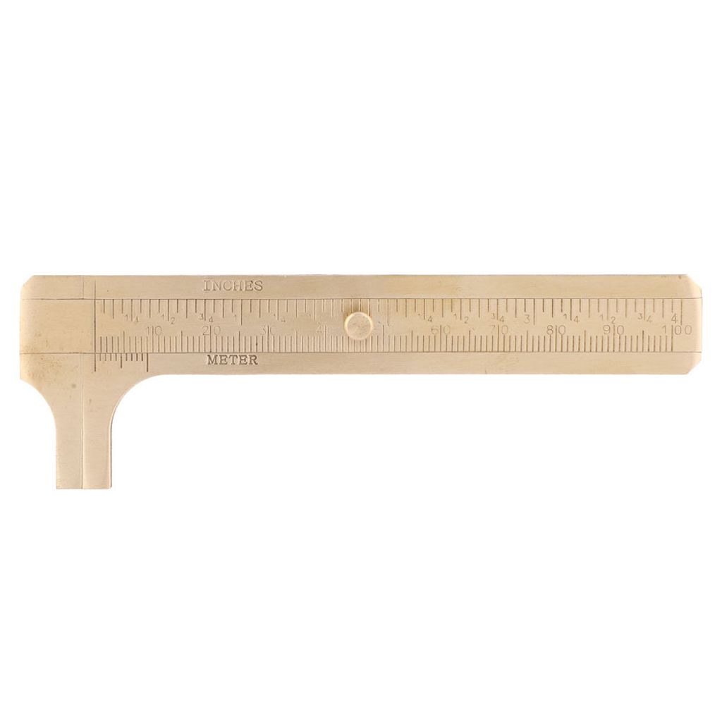 Messschieber,Messwerkzeug,Doppelskala Messschieber,Schmuck Messlineal,Messschieber aus Messing