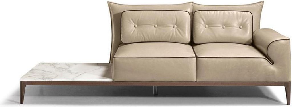 Luxus Garnitur Sofagarnitur 2+1 Sitz Sofa Sofas Sessel Leder 2tlg. PRIANERA