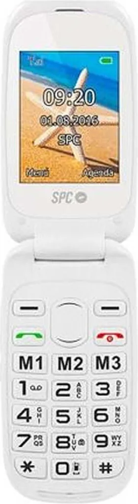 SPC Harmony Téléphone Portable Blanc pour Seniors avec Touches XXL
