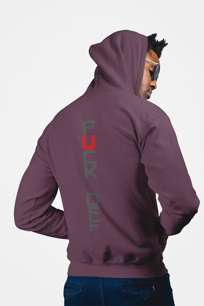 D&B Uni Hoodie ZIPEB00007 FckOff Braun-Größe 3XL