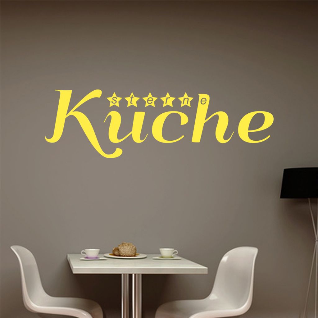 Fünf Sterneküche Wandtattoo in 6 Größen - Wandaufkleber Wall Sticker - Dekoration, Küche, Wohnzimmer, Schlafzimmer, Badezimmer