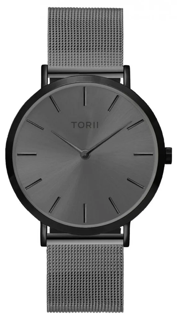 Montre classique grise TORII B38AS.AB avec cadran uni ultra tendance