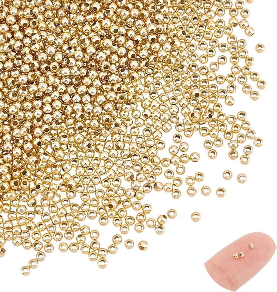 304 RVS Spacer Perlen 2mm - Goldene Runde Perlen - DIY Armband Schmuck Basteln