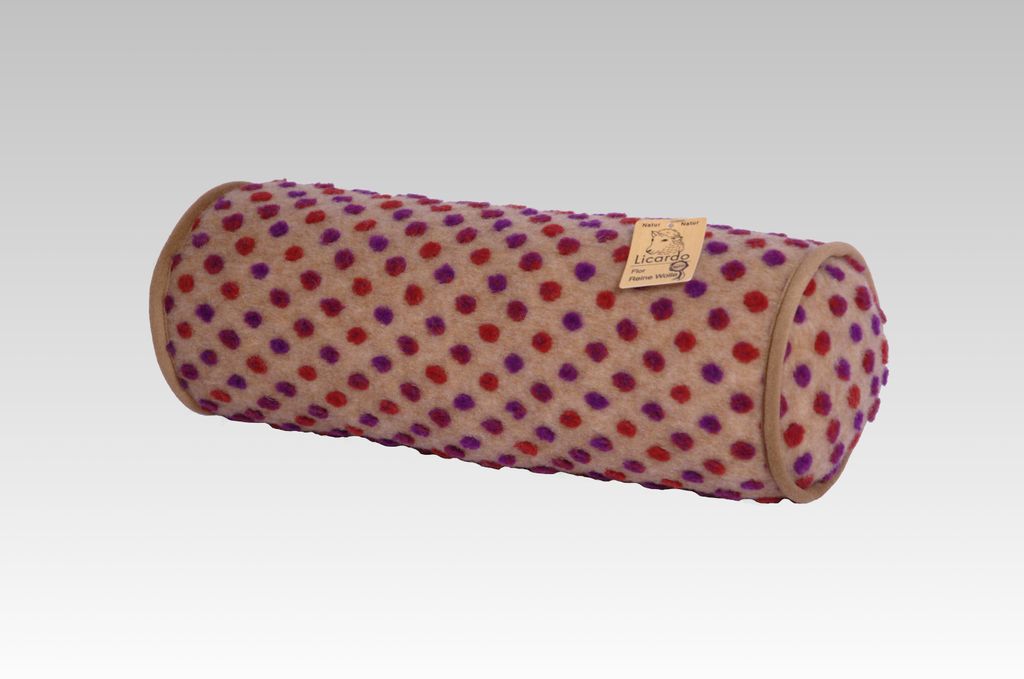 Nackenrolle Wolle beige 42 x 14 cm beige 42 cm x 14 cm