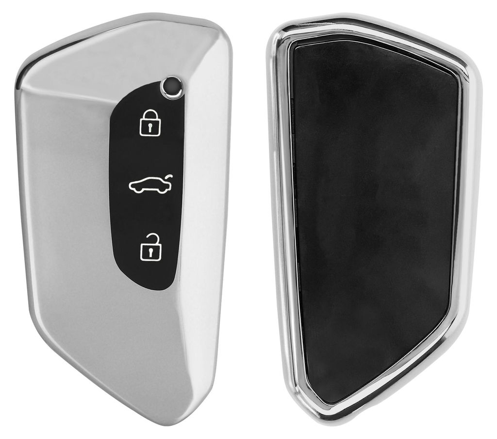 kwmobile Schlüsselhülle für VW Golf 8 3-Tasten Autoschlüssel Hülle - Autoschlüssel Schlüssel Hülle aus TPU Silikon - Schlüsselschutz Gehä...