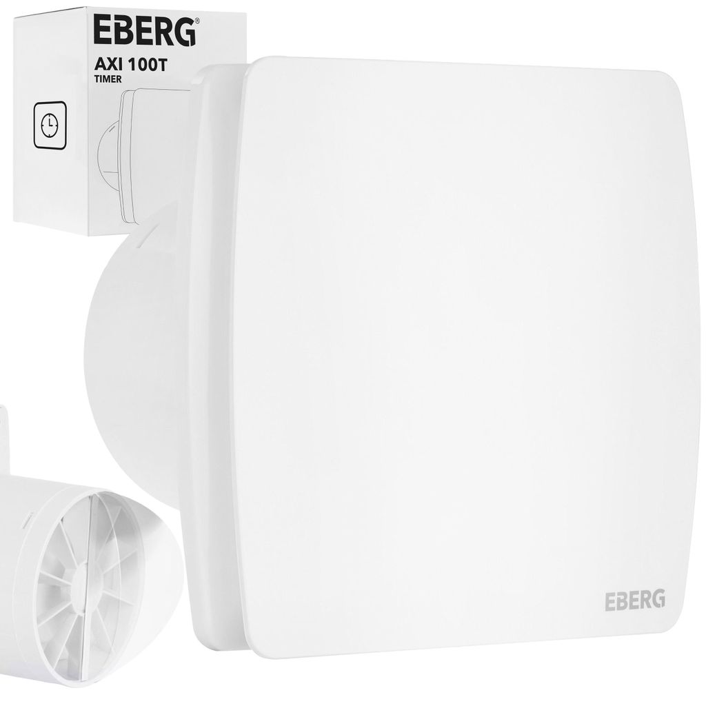 EBERG AXI 100 T Wentylator Łazienkowy 100 mm Timer Klapa Zdjęcie produktu 