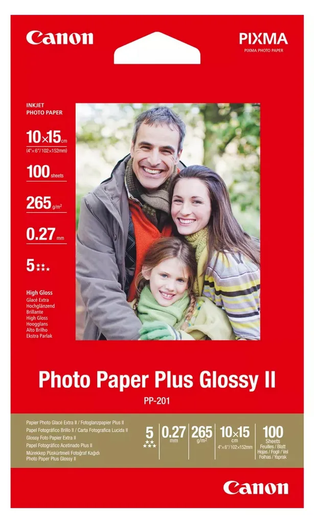 Canon Carta Fotografica Plus Glossy II PP-201 10x15cm 265g 100Bl
