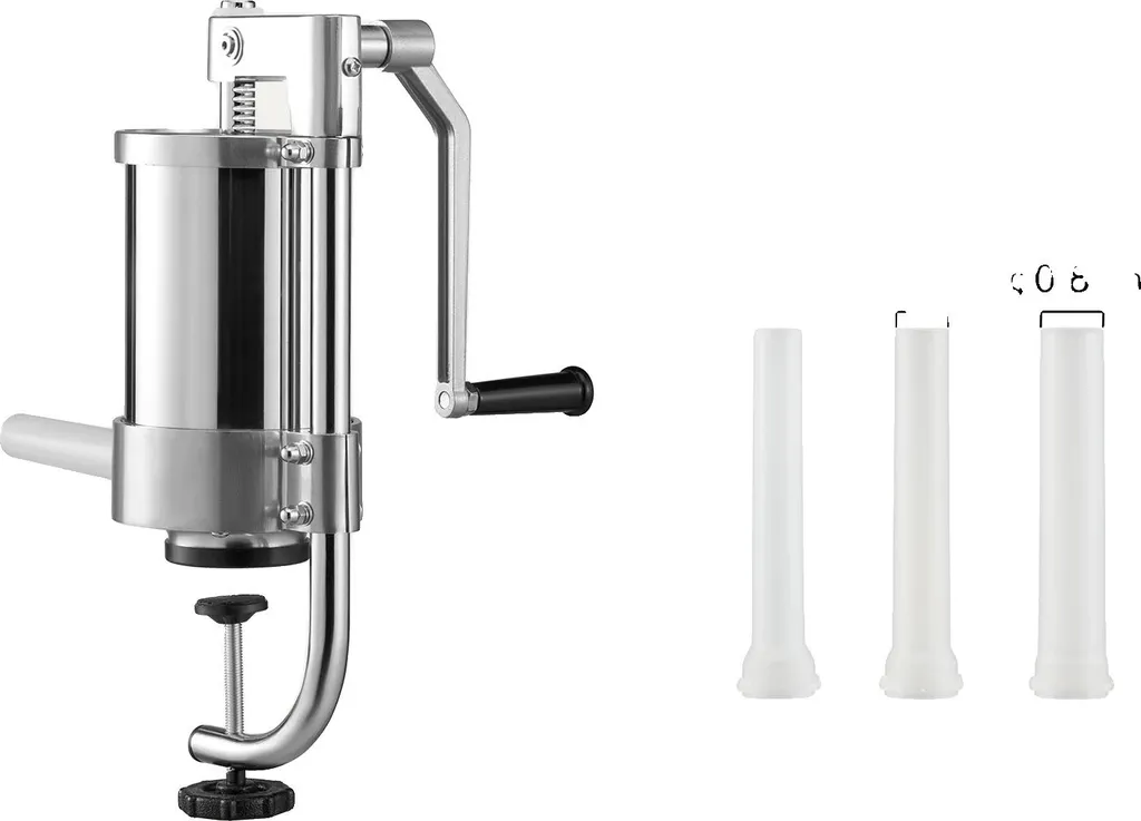 Remplisseur de saucisses 1,5L en acier inoxydable avec 3 tubes inclus