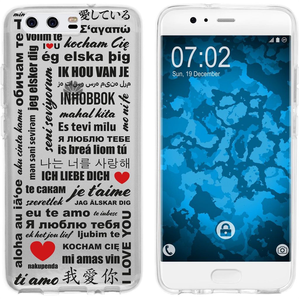 PhoneNatic Case kompatibel mit Huawei P10 Plus Silikon-Hülle in Love M4