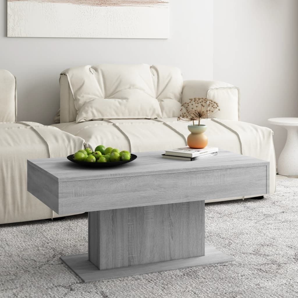 vidaXL Couchtisch Grau Sonoma 96x50x45 cm Holzwerkstoff - Couchtisch - Couchtische - Beistelltisch - Akzenttisch