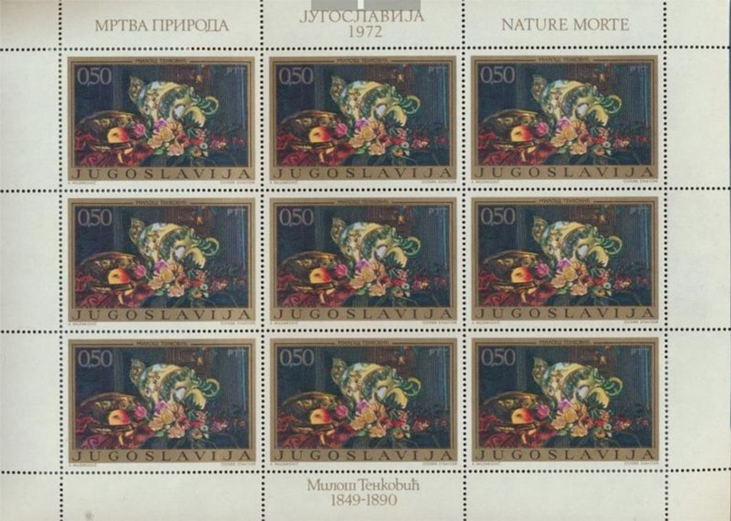 Briefmarken Jugoslawien 1972 Mi 1487Klb-1492Klb Kleinbogen (kompl.Ausg.) postfrisch Stilleben