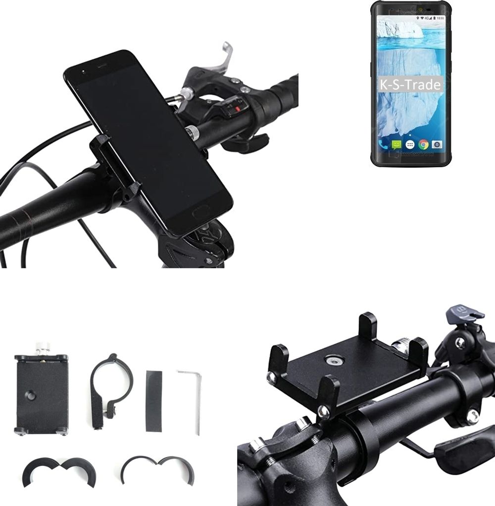 K-S-Trade Handyhalterung für das Fahrrad kompatibel mit Energizer Hardcase H591S Halter Lenkstange Fahrradhalterung Motorrad Bike Mount Befestigung