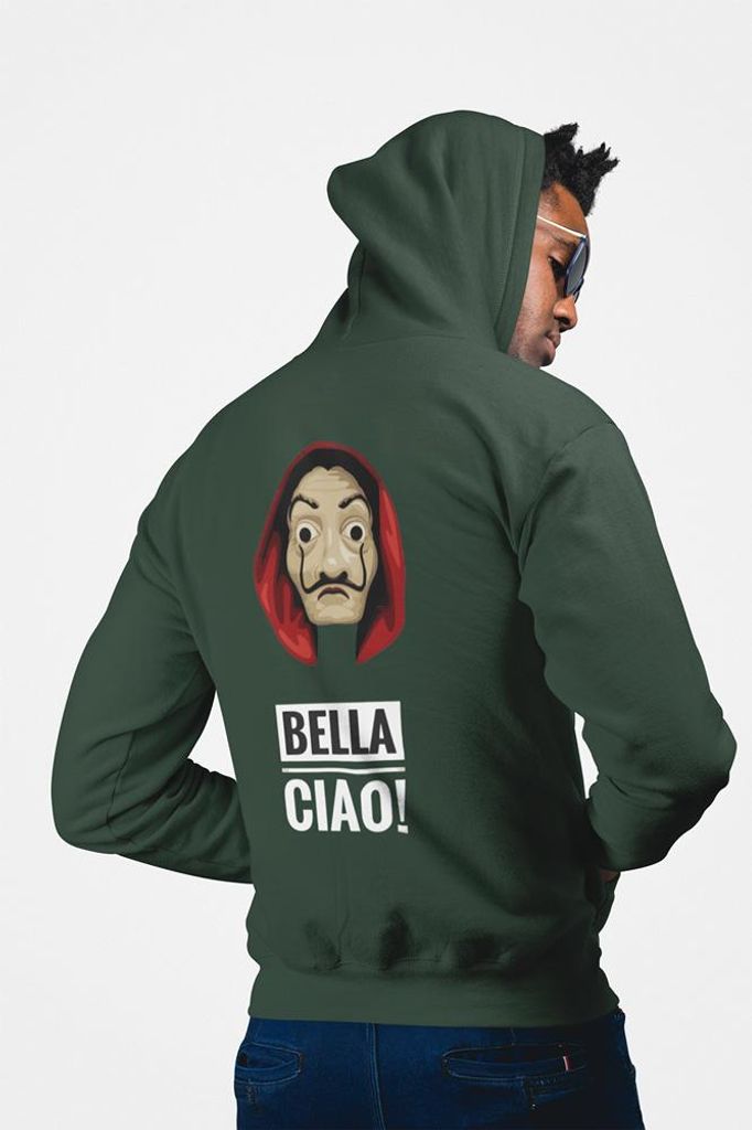 D&B Uni Hoodie ZIPMO00002 Money Heist Waldgrün-Größe XL