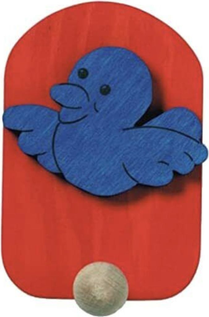 Bino & Mertens - Kinder-Kleiderhaken - 10 x 5 x 15 cm - Kinder-Garderobe - für Jungen & Mädchen aus Holz - Kinderzimmer