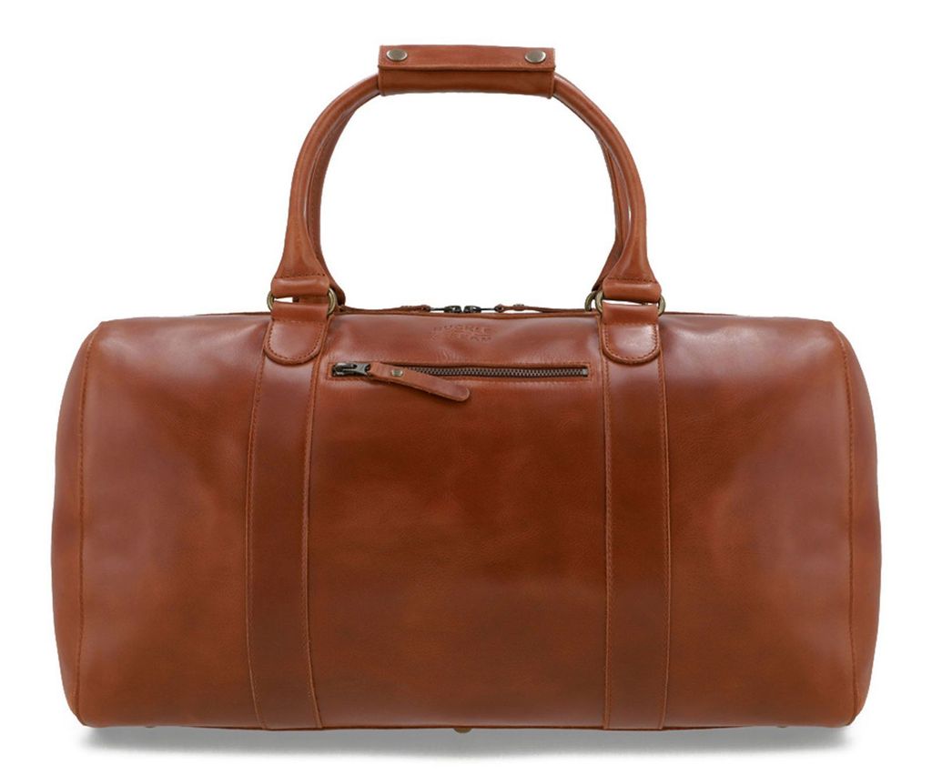 Buckle & Seam Leder Weekender Willow - Cognac / Blau