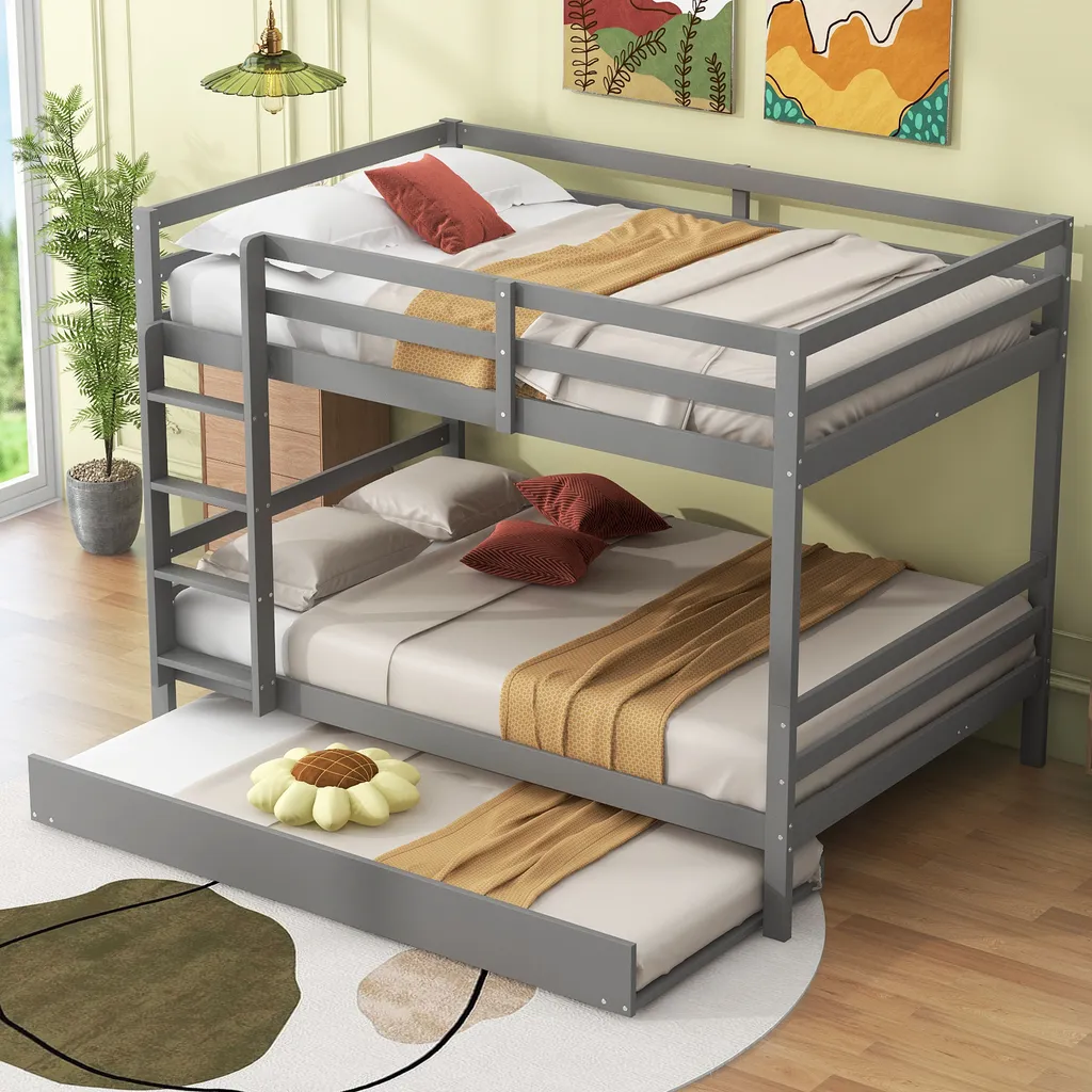 Lit superposé Sweiko 140x200 gris pour optimiser les petites chambres