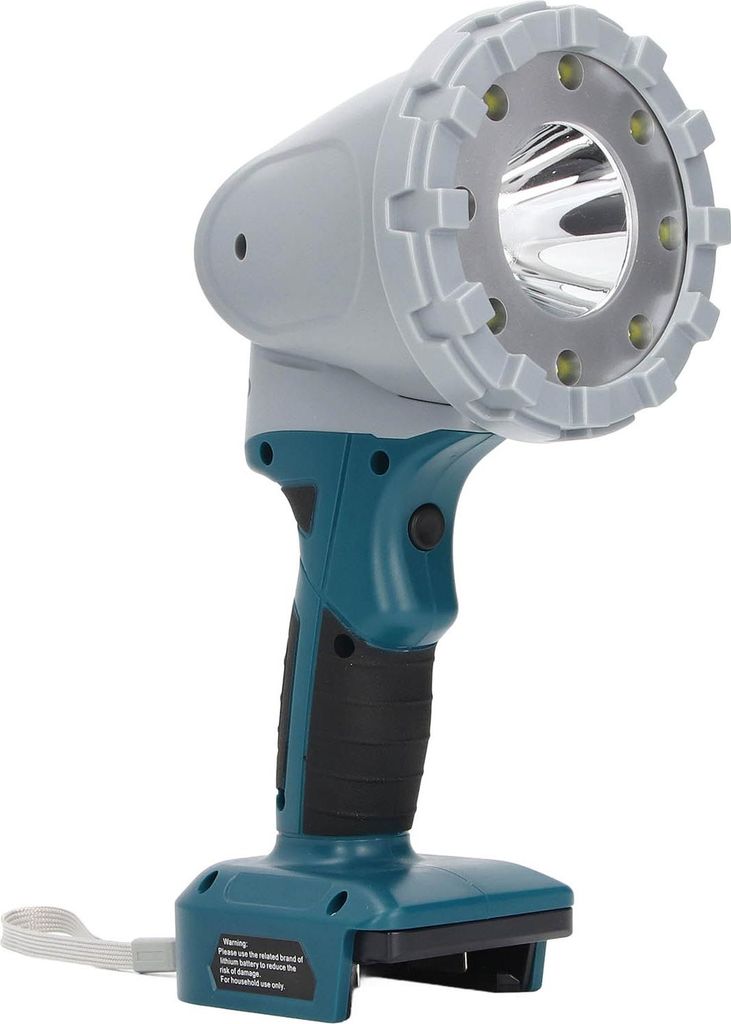 Tragbare LED-Arbeitsleuchte mit 3 Leuchtmodi und schwenkbarem Kopf für 14,4šC21-V-Lithium-Batterien