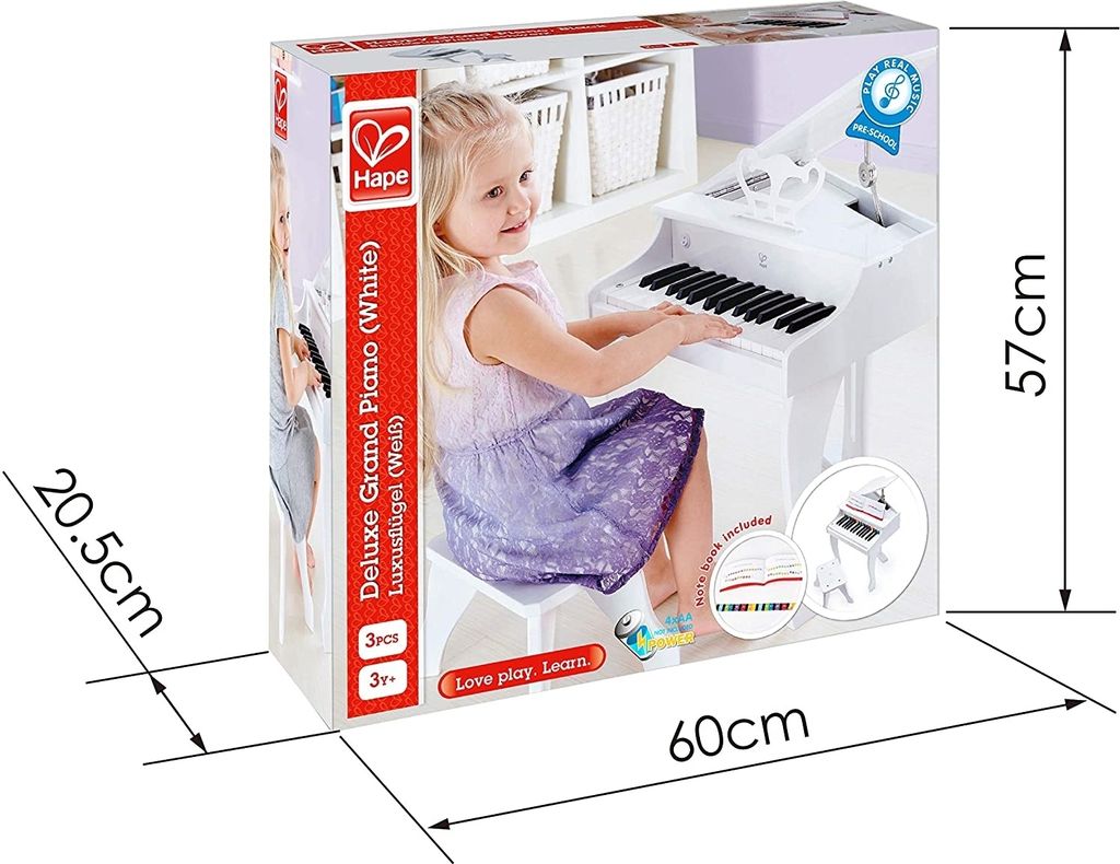 Hape Deluxe Spielzeugklavier Weiß E0338 Produktbild 19
