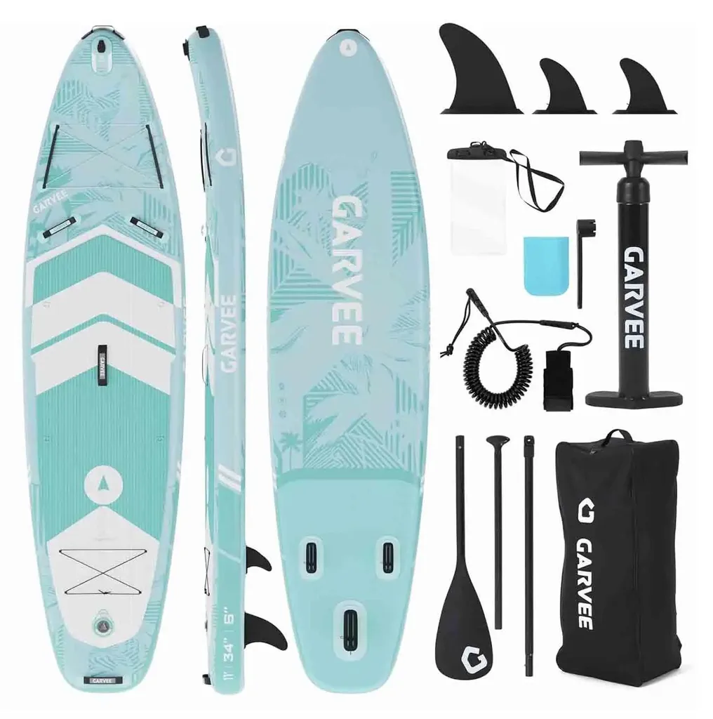 Stand Up Paddle gonflable polyvalent 11' - Pack tout-en-un coloris vert