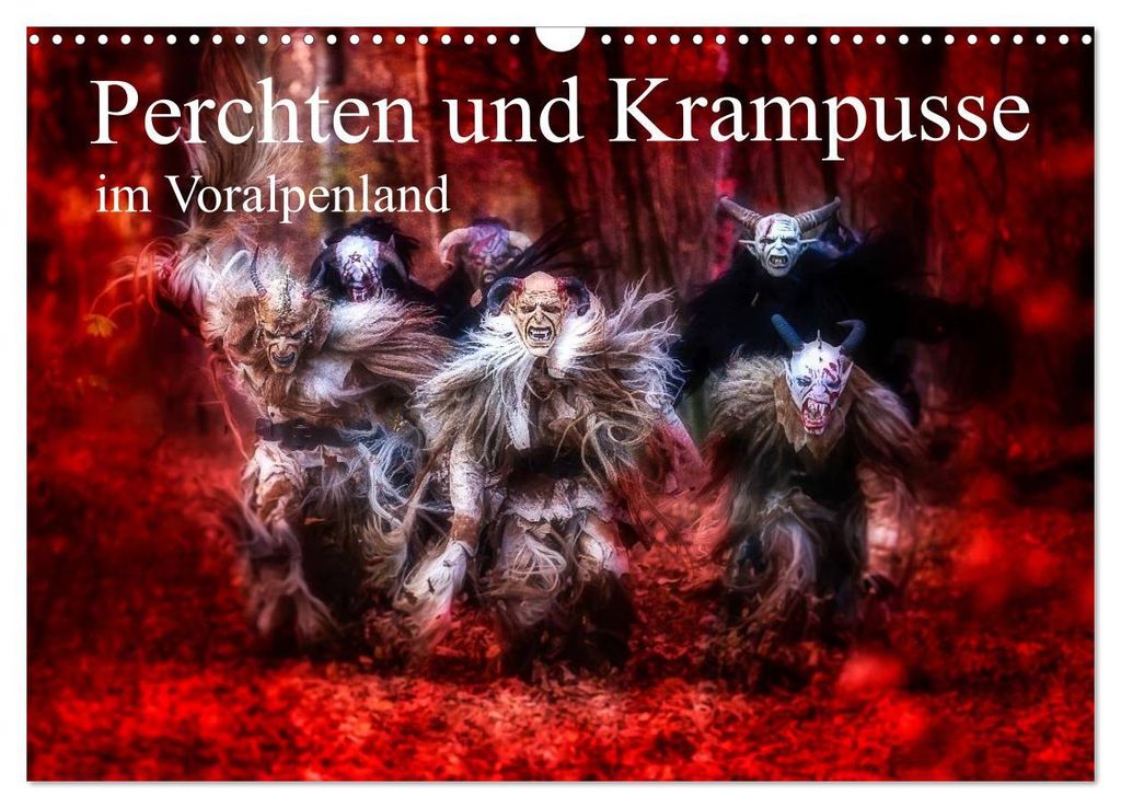 Perchten und Krampusse im Voralpenland (Wandkalender 2027 DIN A3 quer), CALVENDO Monatskalender