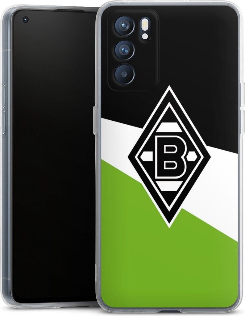 DeinDesign Handyhülle für Oppo Reno 6 5G Silikon Hülle Case Smartphone Schutzhülle Borussia Mönchengladbach Gladbach Offizielles Lizenzprodukt