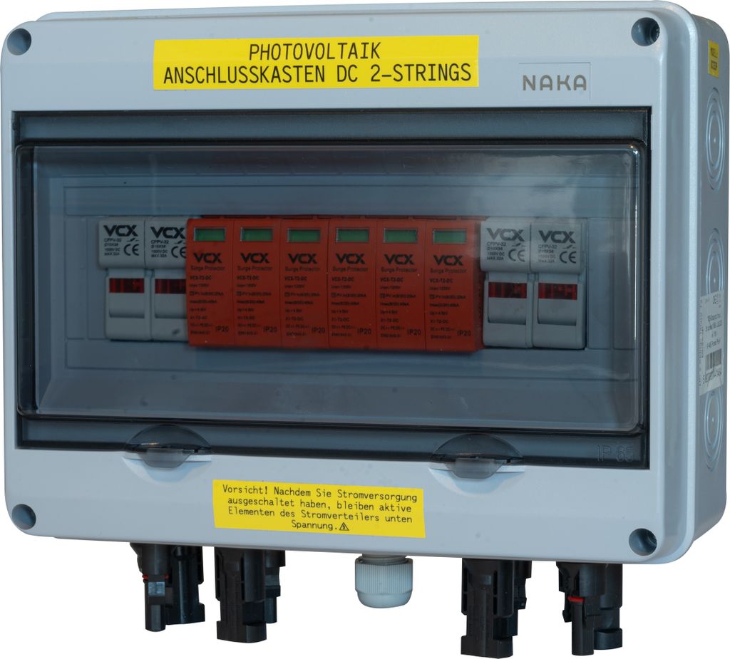 0% MwSt. Privat DE PV ANSCHLUSSKASTEN DC 2-Strings 1200V T2 3P DC2S3P
