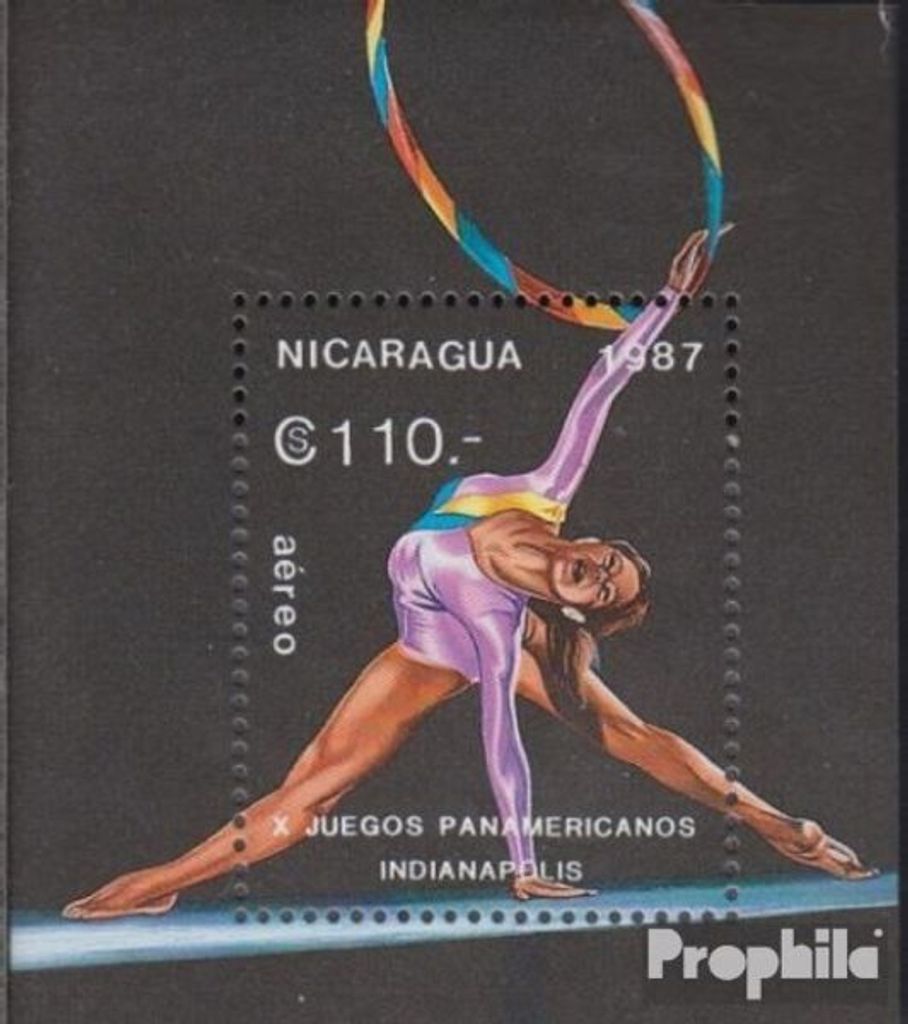 Briefmarken Nicaragua 1987 Mi Block174 (kompl.Ausg.) postfrisch Panamerikanische Spiele