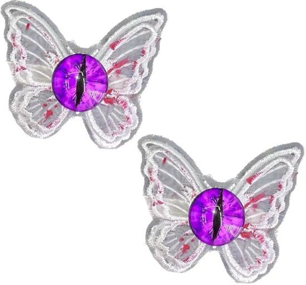 Barrettes gothiques noires lot de 2 pour fixer vos mèches Halloween