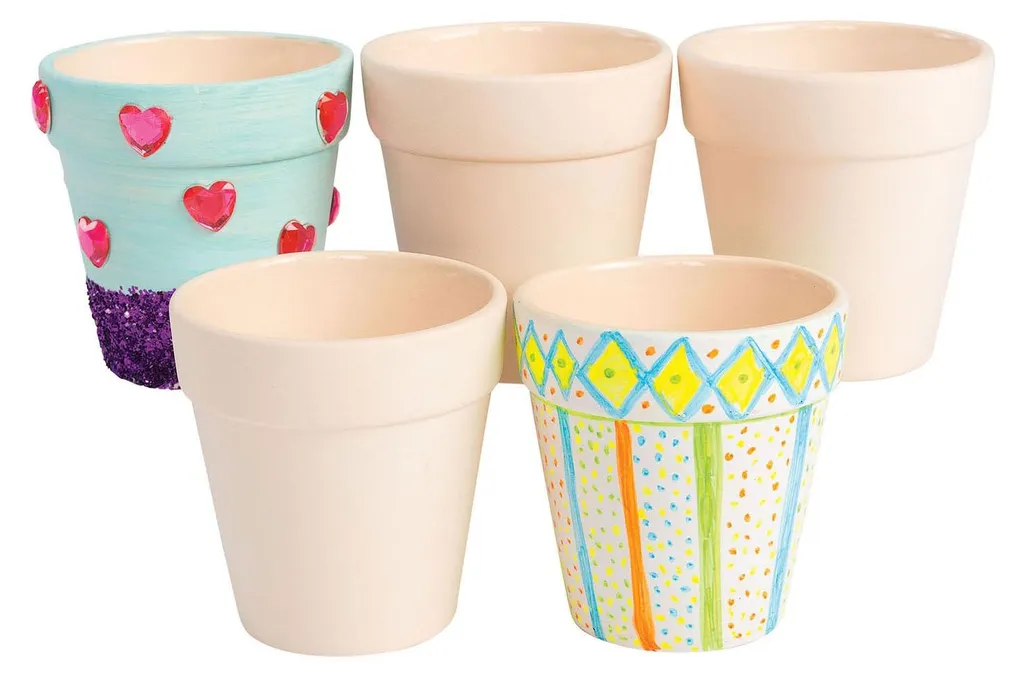 Support Peinture DIY : 12 Pots de Fleurs Céramique sans Imperfections