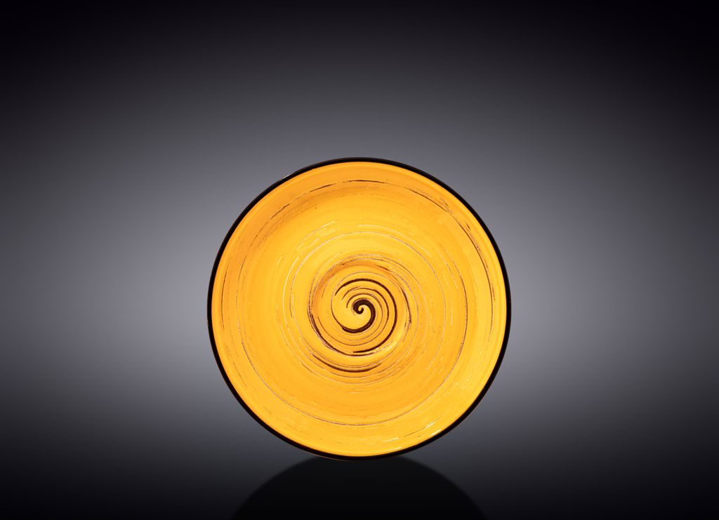 Soucoupe Wilmax 14 cm, jaune, porcelaine WL-669435/B Image du produit 