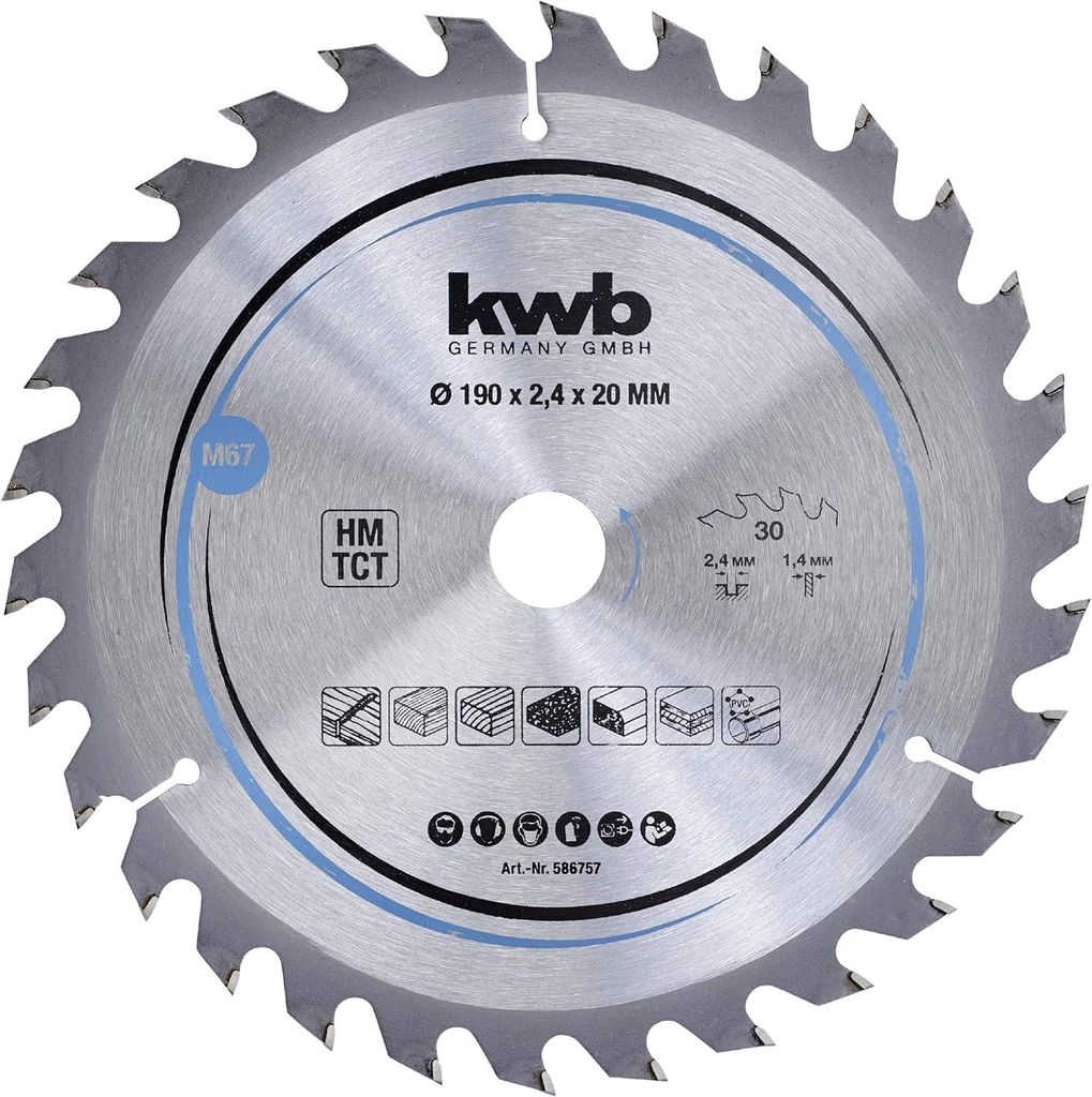 kwb 586757 Hartmetall Kreissägeblatt 190 x 20 mm 1 St Produktbild 