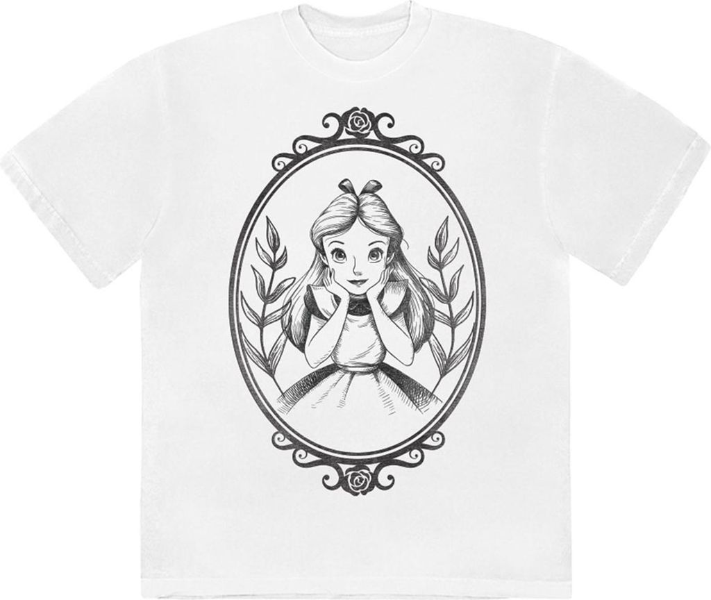 Alice In Wonderland - T-Shirt für Herren/Damen Uni RO14914 (XXL) (Weiß)