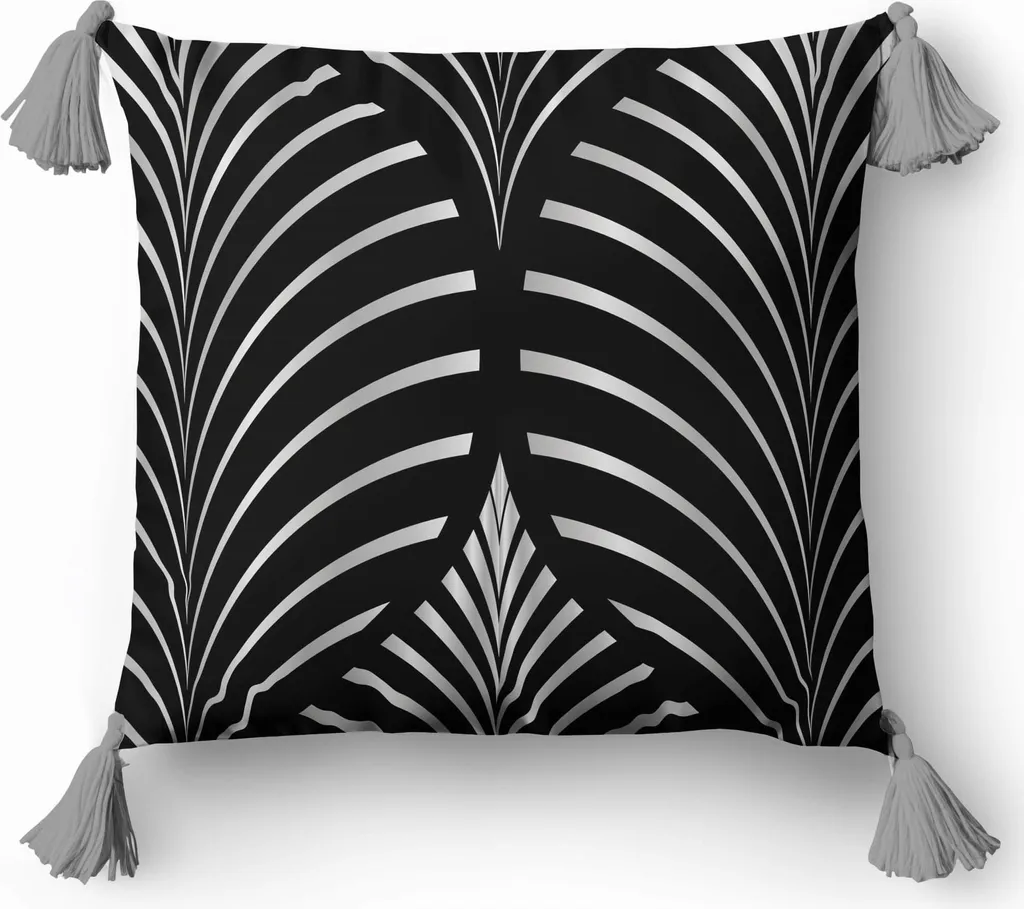 Cuscino Boho Mosaico Grafite Argento 45x45 - Idee Arredo Boho