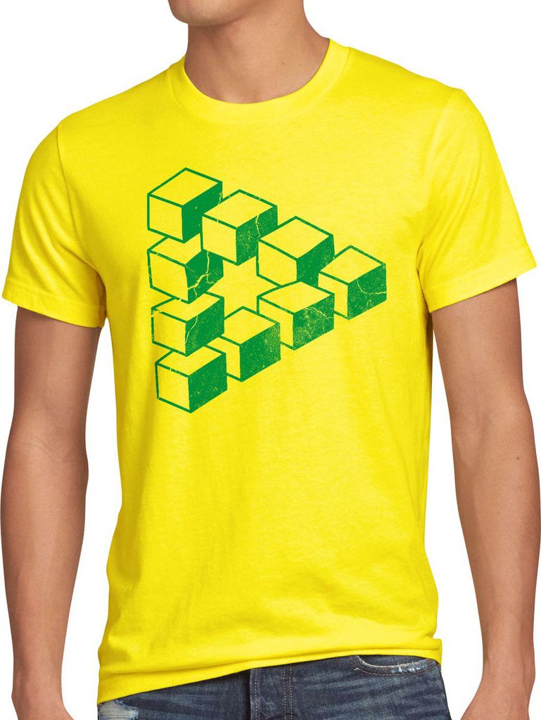 style3 Sheldon Cube Herren T-Shirt dreieck escher