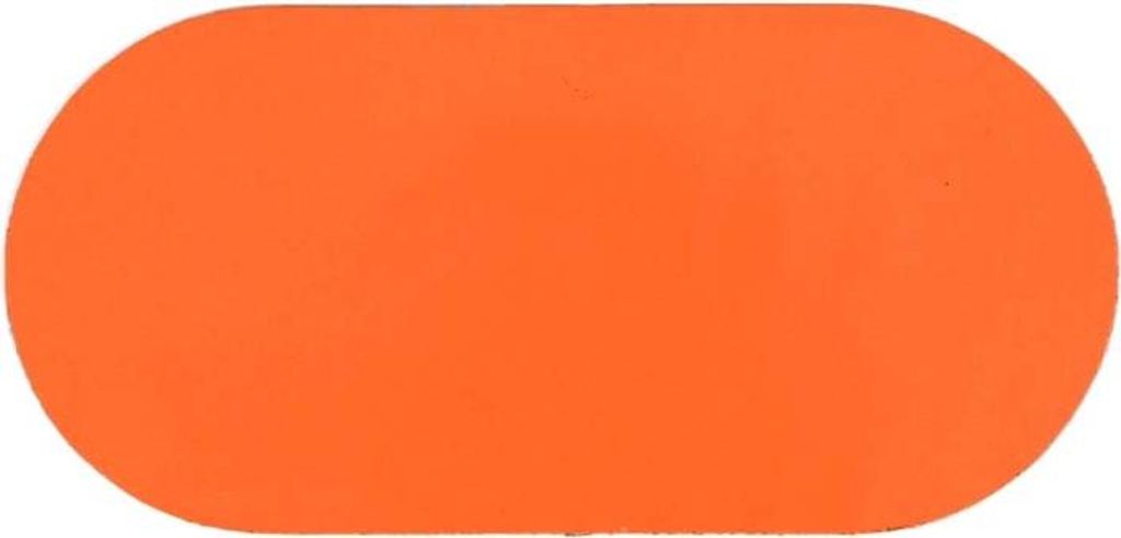 Oval Orange 9 x 19 cm - Bodenmarkierung mit glatter Oberfläche - Orange - Glatt - Polyvinyl chloride (PVC) - 0,78 mm - Innenbereich - DM955